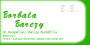 borbala barczy business card